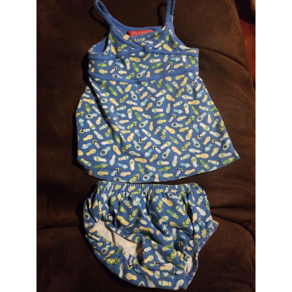 Gymboree vintage splash flip flop dress 3 6 mo